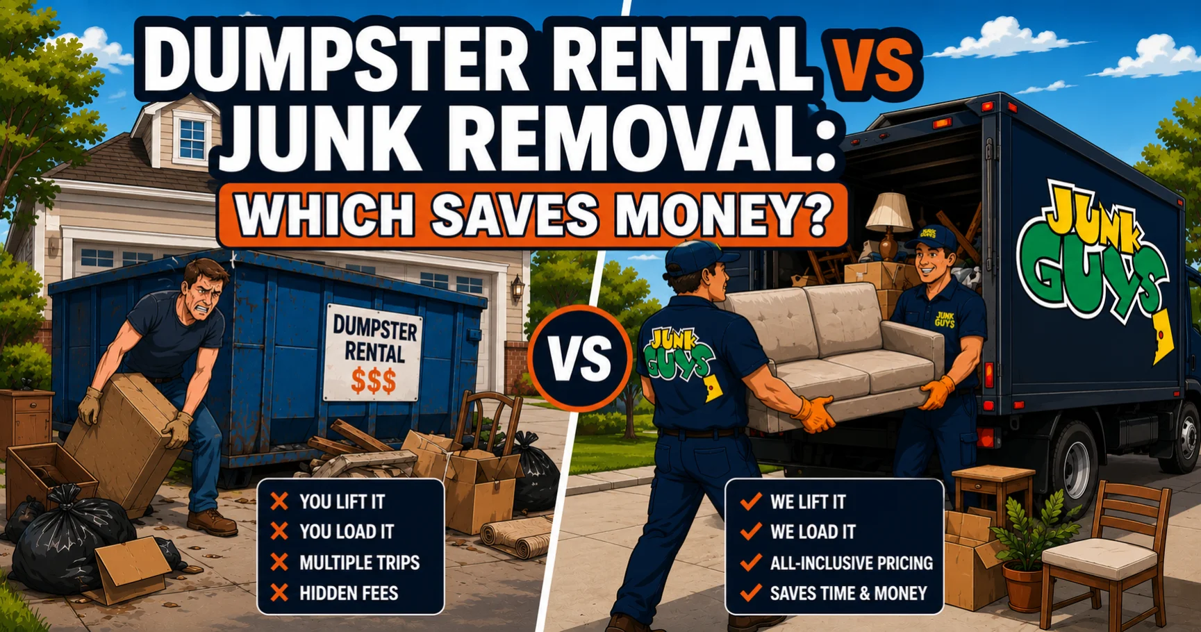 Dumpster Rental vs Junk Removal In DC: Which Saves Money?