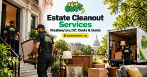 Junk Guys DC team providing estate cleanout services in Washington DC with furniture removal
