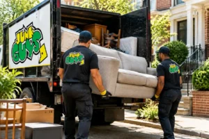 Junk Guys DC team loading furniture into a truck during junk removal service in Washington DC